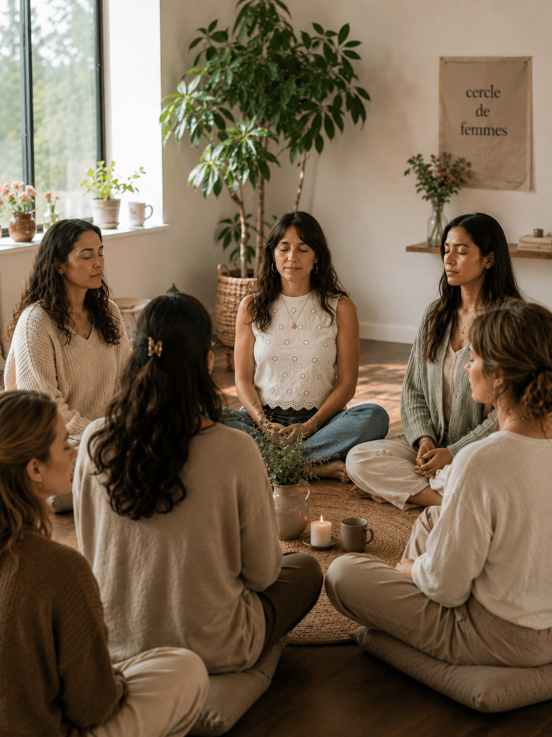 maya guide un groupe de femmes dans un cercle